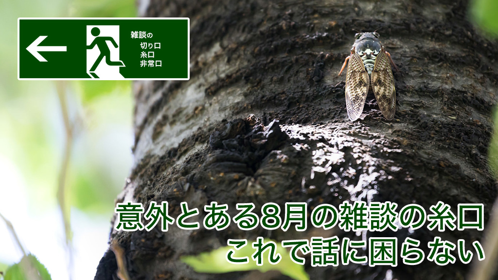 意外とある八月の雑談の糸口　これで話に困らない